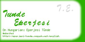 tunde eperjesi business card